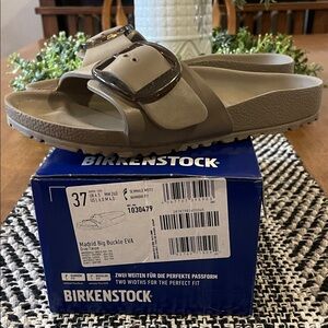 Birkenstock Madrid Big Buckle EVA Sandals - Beige